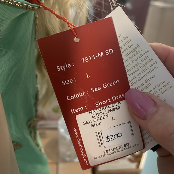 Gorgeous Beaded Sea Green Dress & Sequins bodice. Shimmy & Shake in this party! - Picture 6 of 6